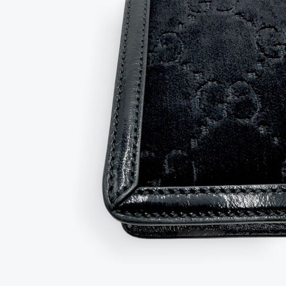 Auth Gucci Black Velvet GG Monogram Sherry Line Small Sylvie Shoulder Bag - Picture 8 of 16